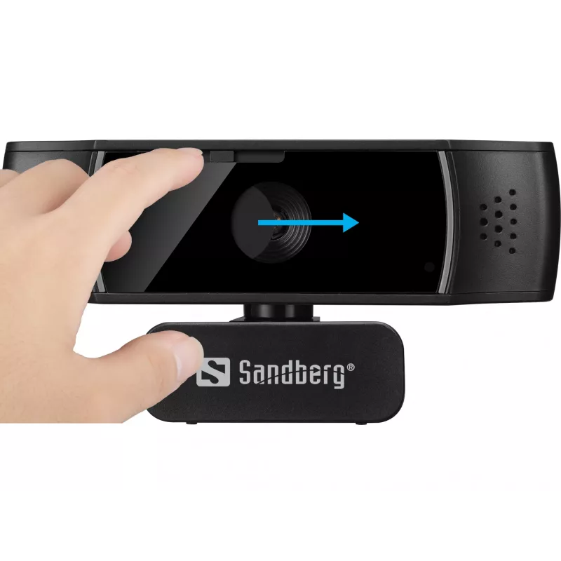 Sandberg USB Webcam Autofocus DualMic, Full HD 1080p, automatinis fokusavimas, stereo mikrofonas