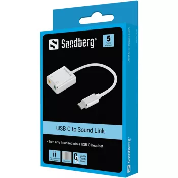 Sandberg USB-C į garso jungtį