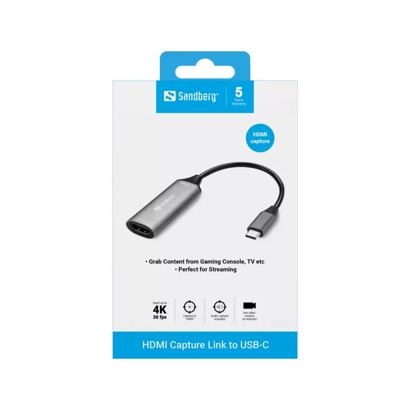 Sandberg HDMI fiksavimo jungtis į USB-C