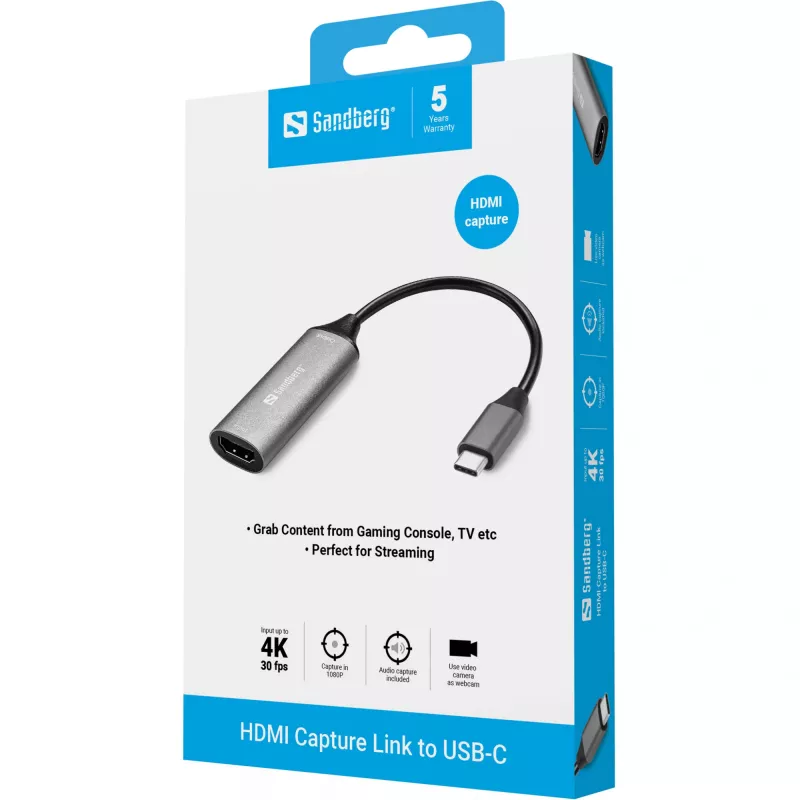 Sandberg HDMI fiksavimo jungtis į USB-C