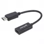 Manhattan DisplayPort 1.1 į HDMI adapterio kabelis, 1080p@60Hz, Kištukas į Lizdą, Juodas, 15 cm, DP su fiksatoriumi, Ne dvikryptis, Trejų metų garantija, Atitinka DP2HDMI