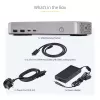 StarTech.com USB4 dokų stotelė dviem monitoriams, dviguba 4K 120Hz arba viena 8K 60Hz HDMI, 100W nešiojamojo kompiuterio įkrovimas, 2,5GbE, USB-C kelių monitorių dokas, be tvarkyklių