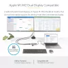 StarTech.com USB-C kelių prievadų adapteris su USB-C į USB-A mova, dvigubas HDMI (4K30Hz/1080p60Hz), 3x USB-A 5Gbps, mini kelioninis dokas, nešiojamojo kompiuterio dokavimo stotelė, 40 cm kabelis