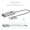 StarTech.com USB-C kelių prievadų adapteris su USB-C į USB-A mova, dvigubas HDMI (4K30Hz/1080p60Hz), 3x USB-A 5Gbps, mini kelioninis dokas, nešiojamojo kompiuterio dokavimo stotelė, 40 cm kabelis