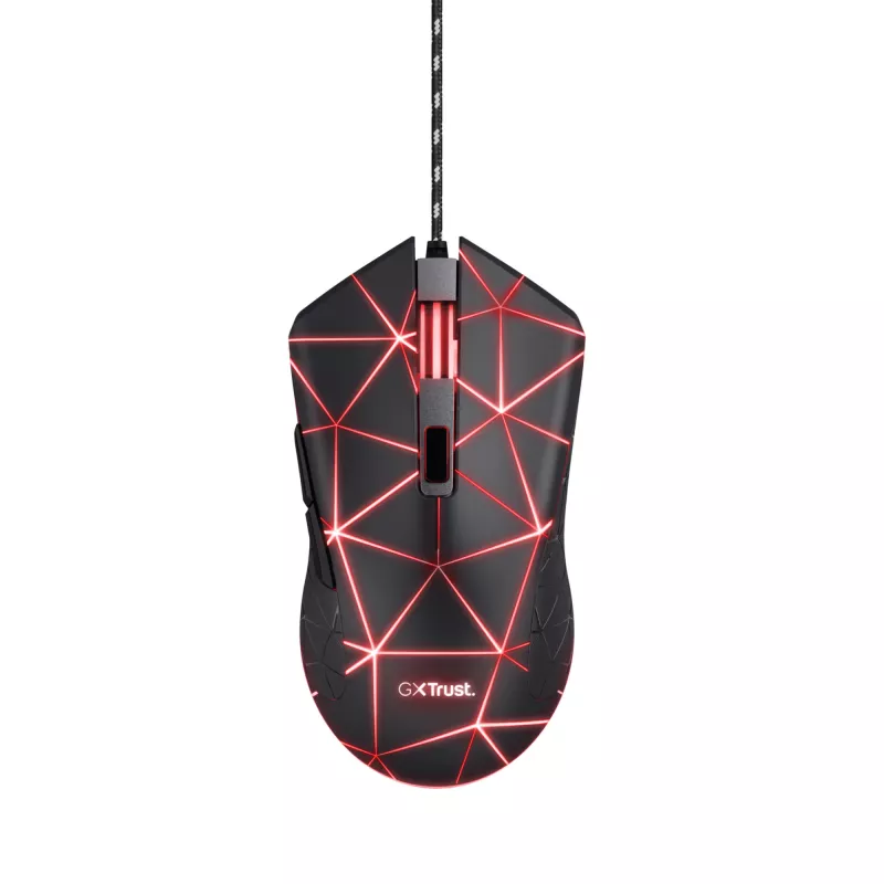 Trust GXT 133 Locx žaidimų pelė, dešinei rankai, USB-A, optinė, 4000 DPI