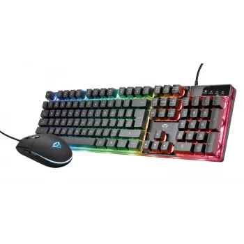 Trust GXT 838 Azor klaviatūra su pele, žaidimų, USB, juoda