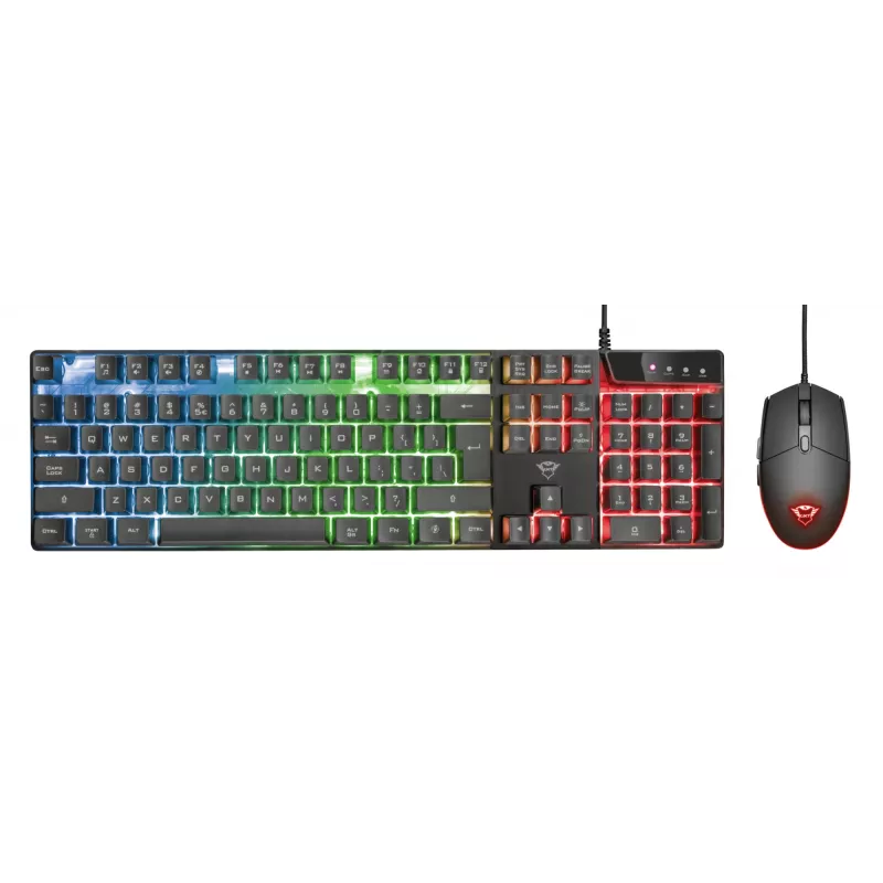 Trust GXT 838 Azor klaviatūra su pele, žaidimų, USB, juoda