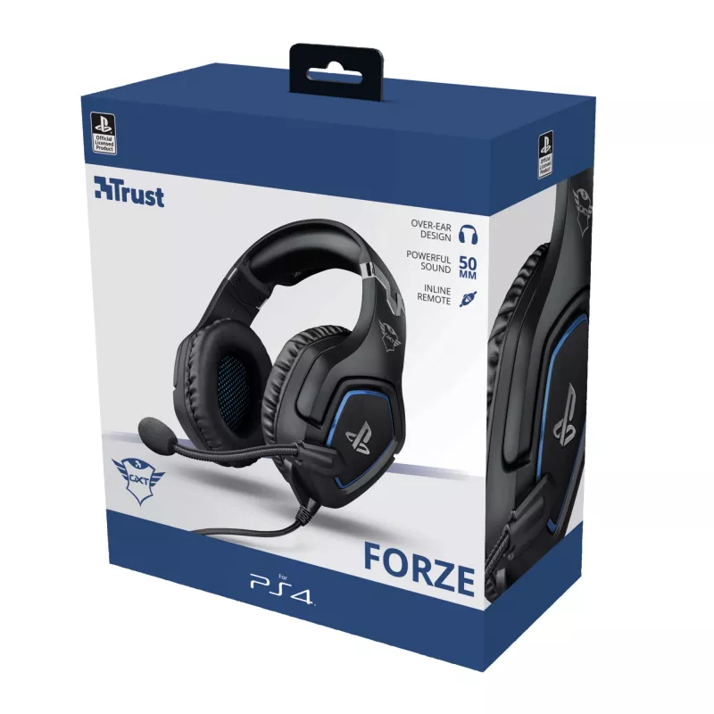 Trust GXT 488 Forze PS4 ausinės, laidinės, galvos lankas, žaidimams, juodos