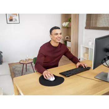 Trust BigFoot XL juodas pelės kilimėlis su riešo atrama