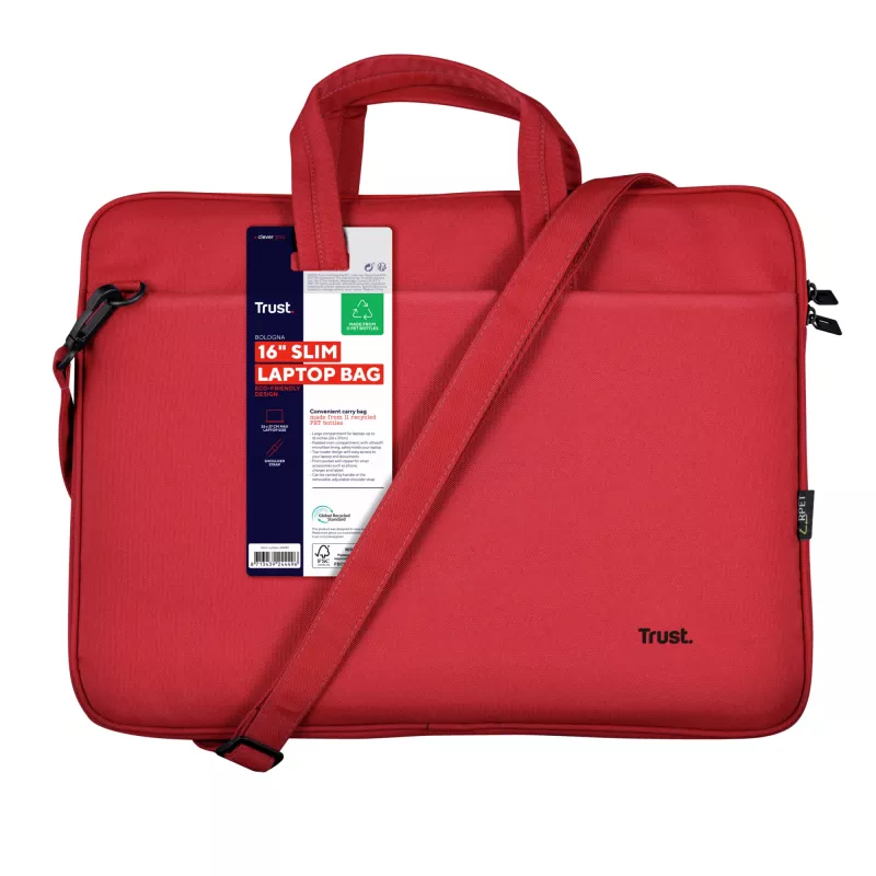 Trust Bologna 40.6 cm (16 col.) portfelis raudonas