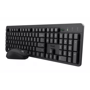 Trust Ody II belaidė klaviatūra su pele, RF, QWERTY, US anglų, juoda