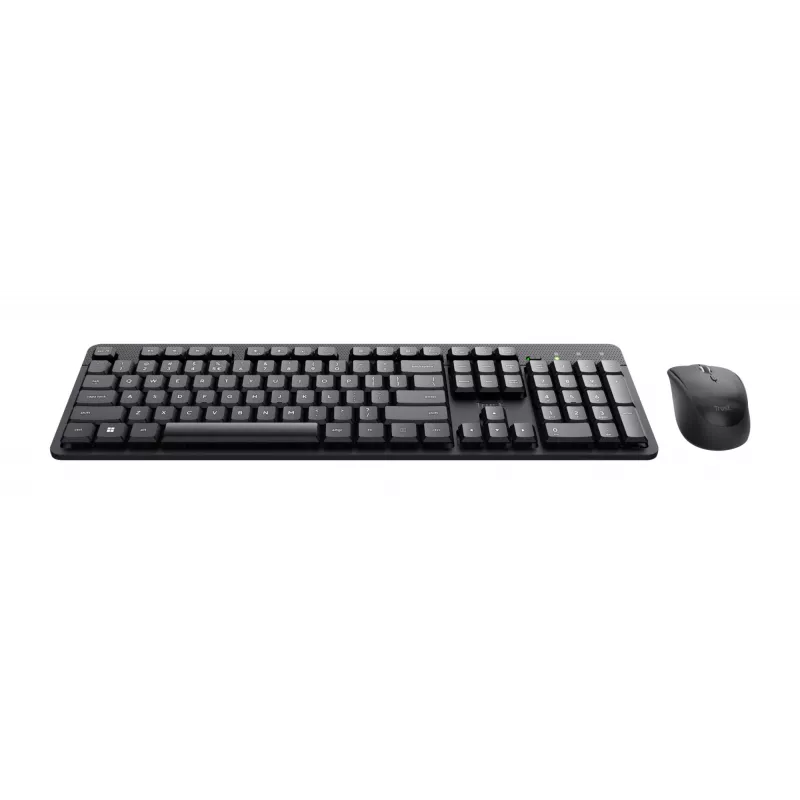 Trust Ody II belaidė klaviatūra su pele, RF, QWERTY, US anglų, juoda