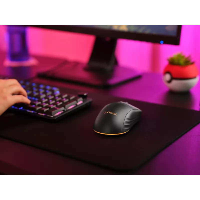 Trust GXT 927 Redex+ žaidimų pelė, dešinei rankai, belaidė RF + USB Type-A, lazerinė, 25600 DPI