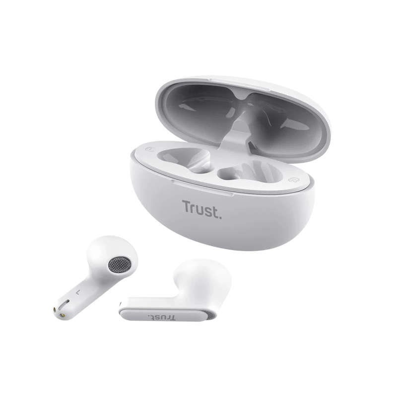 Trust Yavi belaidės ausinės True Wireless Stereo (TWS) į ausį Skambučiai/Muzika USB Type-C Baltos