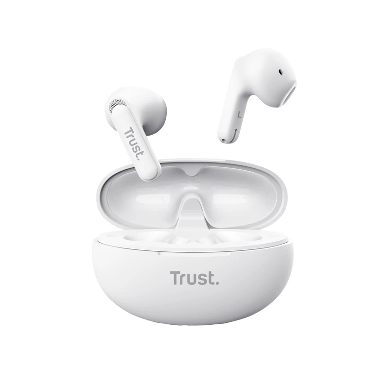Trust Yavi belaidės ausinės True Wireless Stereo (TWS) į ausį Skambučiai/Muzika USB Type-C Baltos