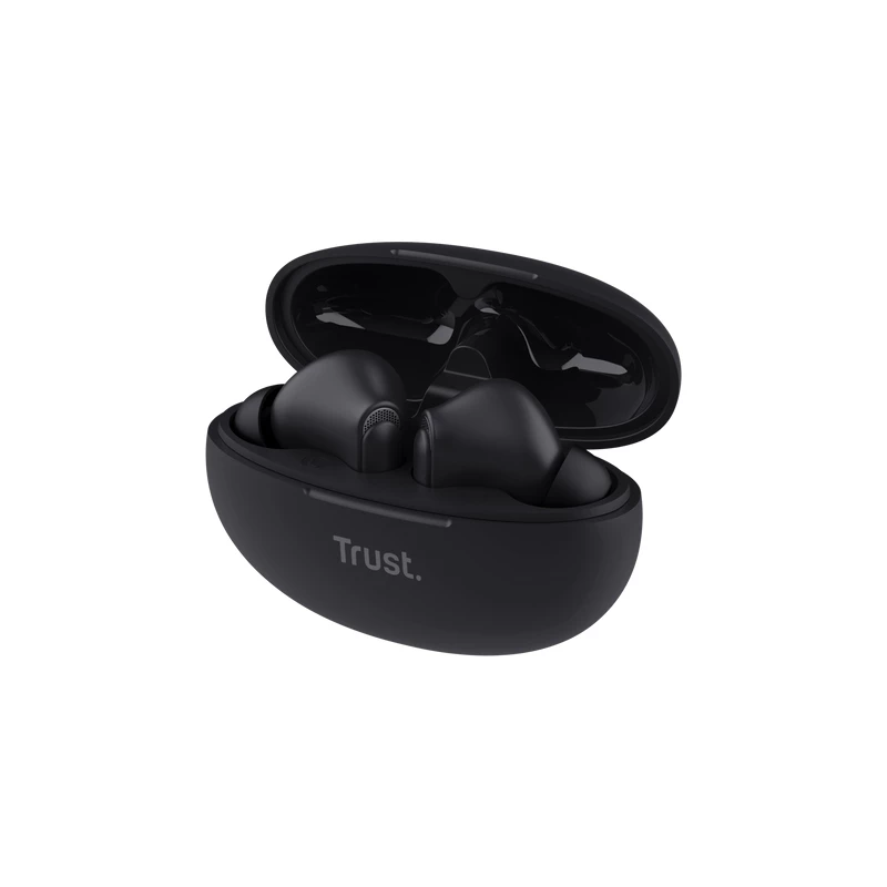 Trust Yavi belaidės ausinės True Wireless Stereo (TWS) į ausį, skambučiai/muzika, USB Type-C, Bluetooth, juodos
