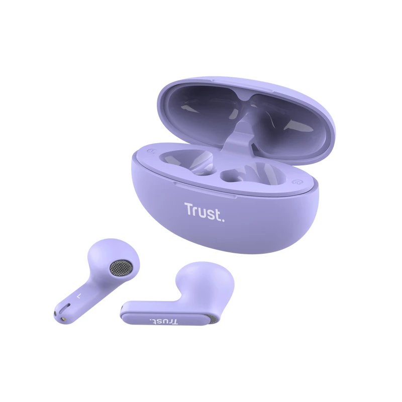 Trust Yavi belaidės ausinės True Wireless Stereo (TWS) į ausį skambučiams/muzikai USB Type-C mėlynos/violetinės