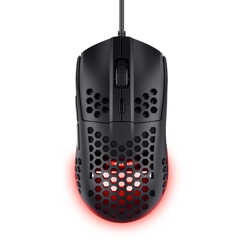 Trust GXT 928 HELOX, dešinės rankos, optinė, USB Type-A, 6400 DPI, juoda