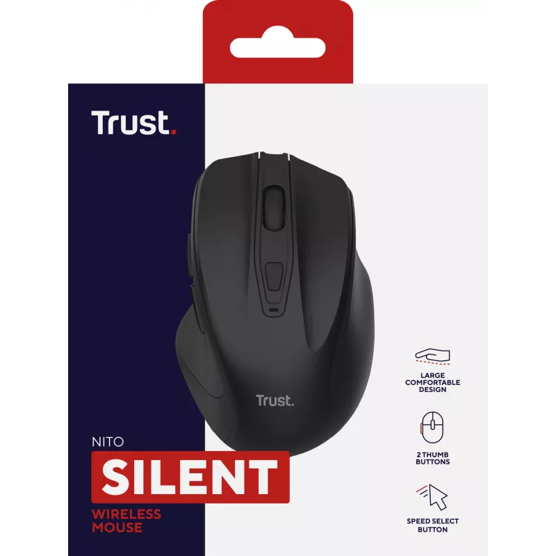 Trust Nito pelė, RF belaidė, optinė, 2200 DPI, dešinei rankai