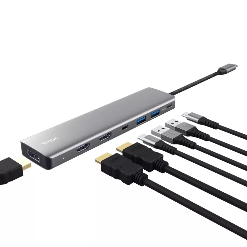 Trust 25661 USB Type-C sąsajos stotelė aliumininiame korpuse