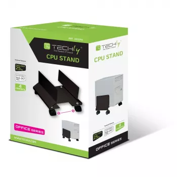 Techly CPU plieninis stovas su ratukais, juodas ICA-CS 34