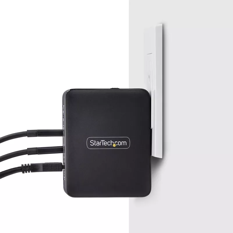 StarTech.com 140W USB-C sieninis įkroviklis, 3x USB-C/1x USB-A, PD 3.1 tarptautinis GaN maitinimo adapteris, skirtas MacBook/Dell XPS/Inspiron
