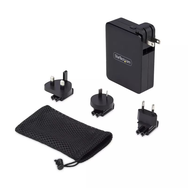 StarTech.com 140W USB-C sieninis įkroviklis, 3x USB-C/1x USB-A, PD 3.1 tarptautinis GaN maitinimo adapteris, skirtas MacBook/Dell XPS/Inspiron
