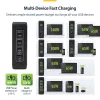 StarTech.com 140W USB-C sieninis įkroviklis, 3x USB-C/1x USB-A, PD 3.1 tarptautinis GaN maitinimo adapteris, skirtas MacBook/Dell XPS/Inspiron