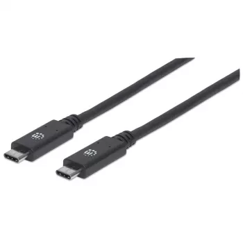 USB-C laidas Manhattan USB31C5C1M 1m, vyriškas į vyrišką, juodas