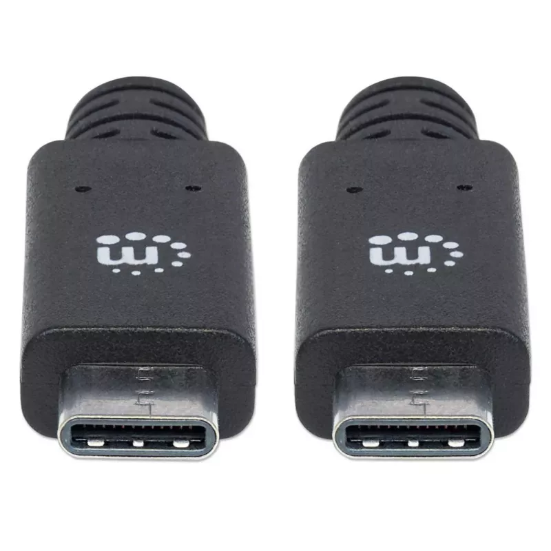 USB-C laidas Manhattan USB31C5C1M 1m, vyriškas į vyrišką, juodas