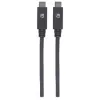 USB-C laidas Manhattan USB31C5C1M 1m, vyriškas į vyrišką, juodas