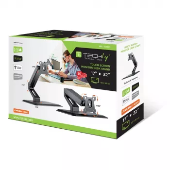 Monitorio stovas Techly ICA-LCD 35TS 81,3 cm (32 col.) stalviršinis juodas