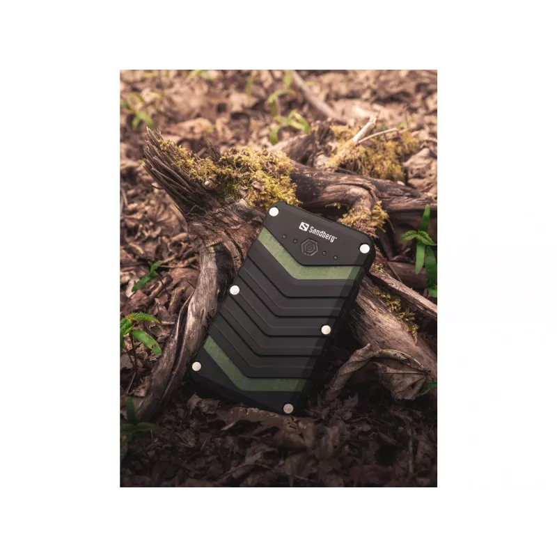 Sandberg Survivor Powerbank 20000, 20000 mAh, Li-Ion, juoda/žalia