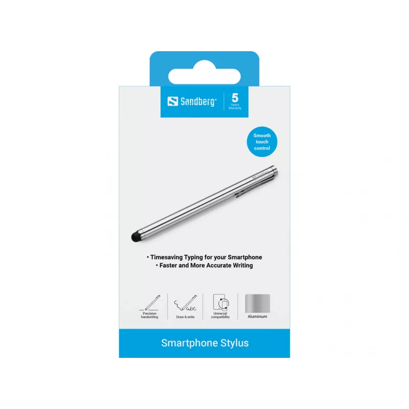 Sandberg Smartphone Stylus – sidabrinis rašiklis telefonui