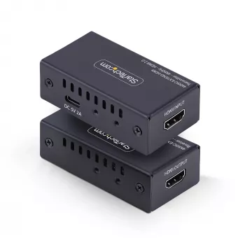 HDMI ilgintuvas per CAT5e/CAT6, 4K 60Hz, iki 60 m, siųstuvas ir imtuvas, maitinimas per kabelį, kompaktiškas