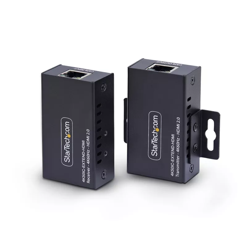 HDMI ilgintuvas per CAT5e/CAT6, 4K 60Hz, iki 60 m, siųstuvas ir imtuvas, maitinimas per kabelį, kompaktiškas