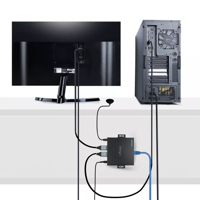 StarTech.com 4K70IC-EXTEND-HDMI AV siųstuvas ir imtuvas, HDMI prailgintuvas, juodas