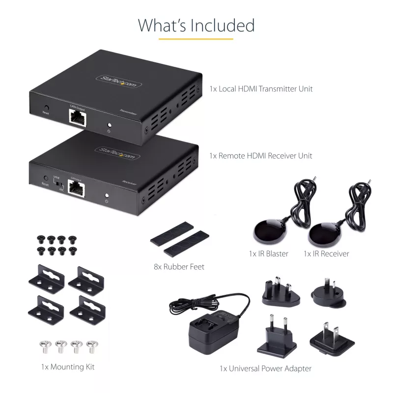 StarTech.com 4K70IC-EXTEND-HDMI AV siųstuvas ir imtuvas, HDMI prailgintuvas, juodas