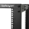 StarTech.com 4-Post 25U mobilus atviro rėmo serverio stovas, keturių stulpų 19 colių tinklo stovas su ratukais, reguliuojamo gylio riedantis stovas kompiuterinei/AV/duomenų/IT įrangai – ratukai, išlyginimo kojelės arba tvirtinimas prie grindų