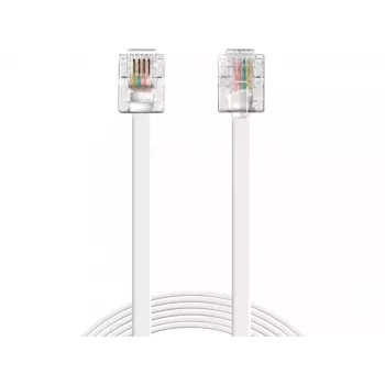 Sandberg telefono laidas RJ11-RJ11 5 m, baltas