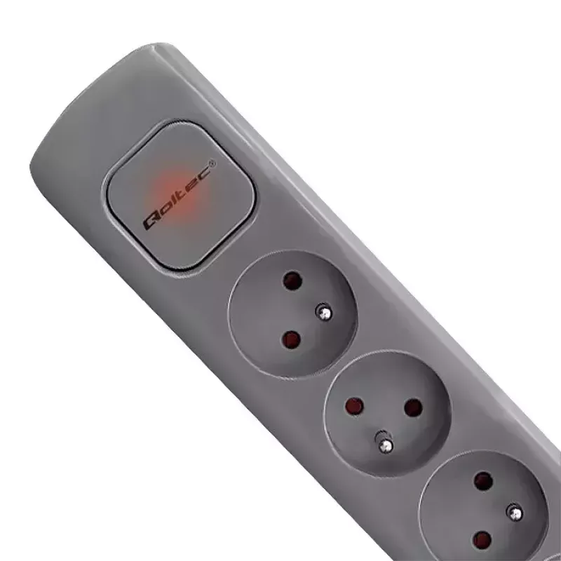 Ilgintuvas Qoltec 50275 1,8 m 5 kištukinių lizdų pilkas