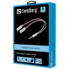 Sandberg keitiklis ausinėms Dual-Single, 3,5 mm TRS, kištukas, lizdas, baltas