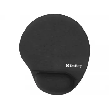 Sandberg Memory Foam Mousepad Round – apvalus pelės kilimėlis su atminties putomis, juodas