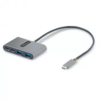 StarTech.com 4 prievadų USB-C šakotuvas su 100W Power Delivery perdavimu - 2x USB-A + 2x USB-C - USB 3.0 5Gbps - 30 cm ilgio kabelis - Nešiojamas USB Type-C į USB-A/C šakotuvas