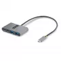 StarTech.com 4 prievadų USB-C šakotuvas su 100W Power Delivery perdavimu - 2x USB-A + 2x USB-C - USB 3.0 5Gbps - 30 cm ilgio kabelis - Nešiojamas USB Type-C į USB-A/C šakotuvas