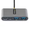 StarTech.com 4 prievadų USB-C šakotuvas su 100W Power Delivery perdavimu - 2x USB-A + 2x USB-C - USB 3.0 5Gbps - 30 cm ilgio kabelis - Nešiojamas USB Type-C į USB-A/C šakotuvas