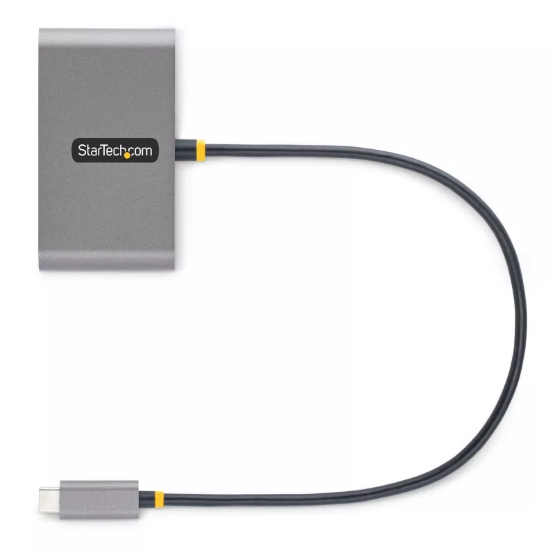 StarTech.com 4 prievadų USB-C šakotuvas su 100W Power Delivery perdavimu - 2x USB-A + 2x USB-C - USB 3.0 5Gbps - 30 cm ilgio kabelis - Nešiojamas USB Type-C į USB-A/C šakotuvas