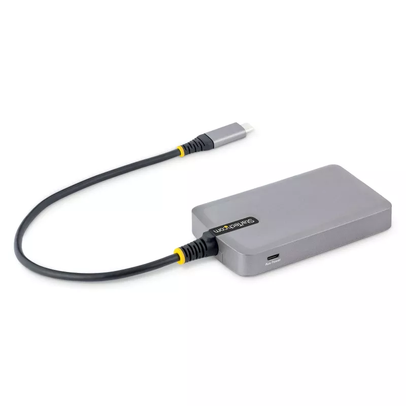 StarTech.com 4 prievadų USB-C šakotuvas - 5 Gb/s - maitinamas iš magistralės - USB C į 4x USB-A šakotuvas su papildomu maitinimo įvadu - nešiojamas stalinio/nešiojamojo kompiuterio USB šakotuvas - 30 cm laidas - USB išplėtimo šakotuvas