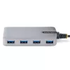 StarTech.com 4 prievadų USB-C šakotuvas - 5 Gb/s - maitinamas iš magistralės - USB C į 4x USB-A šakotuvas su papildomu maitinimo įvadu - nešiojamas stalinio/nešiojamojo kompiuterio USB šakotuvas - 30 cm laidas - USB išplėtimo šakotuvas