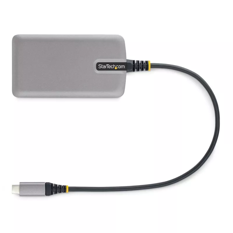 StarTech.com 4 prievadų USB-C šakotuvas - 5 Gb/s - maitinamas iš magistralės - USB C į 4x USB-A šakotuvas su papildomu maitinimo įvadu - nešiojamas stalinio/nešiojamojo kompiuterio USB šakotuvas - 30 cm laidas - USB išplėtimo šakotuvas